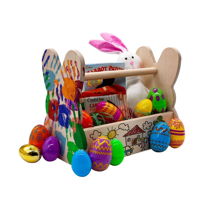 Wooden Bunny Basket – Natural
