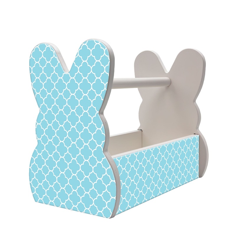 Wooden Bunny Basket – Tile Pattern – Color Options Available