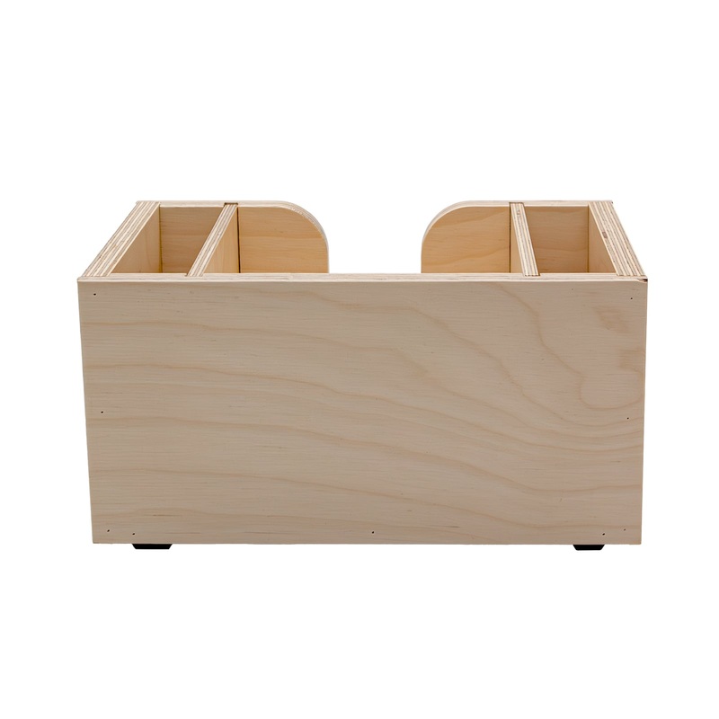 Wooden Bar Napkin & Straw Caddy – Natural Wood