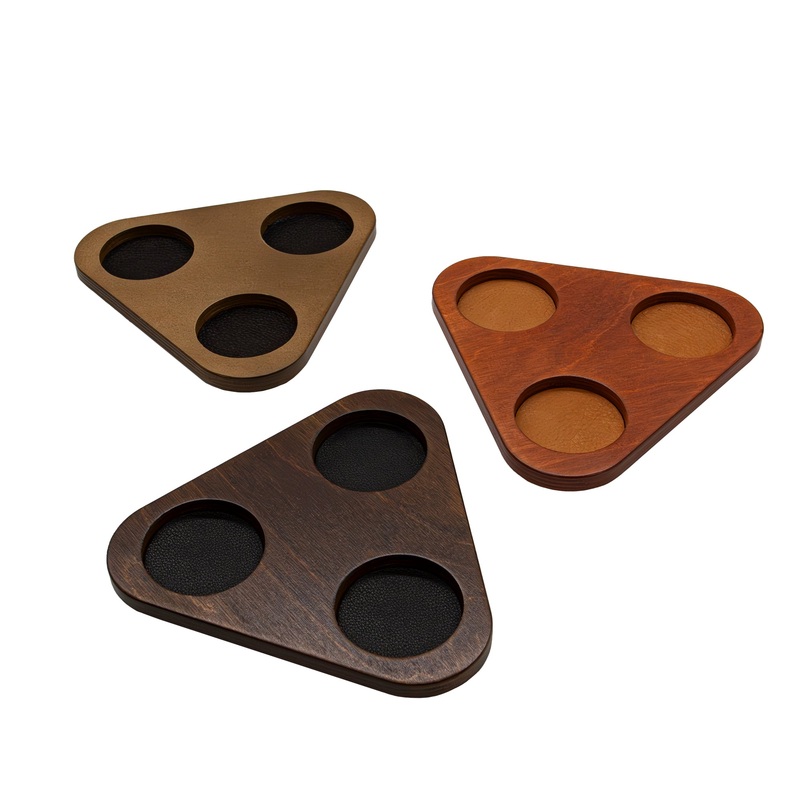 Wooden Triangle Flight Tray Sample Board – Multiple Stain Options – Handcrafted In USA