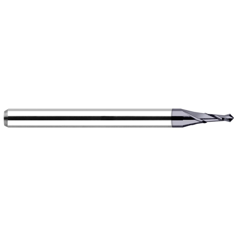 Harvey Tool 961162 | 150 Degree Included Angle x 1/8 Shank Diameter x 1-1/2 OAL 2 Flute Uncoated Carbide Spotting Drill